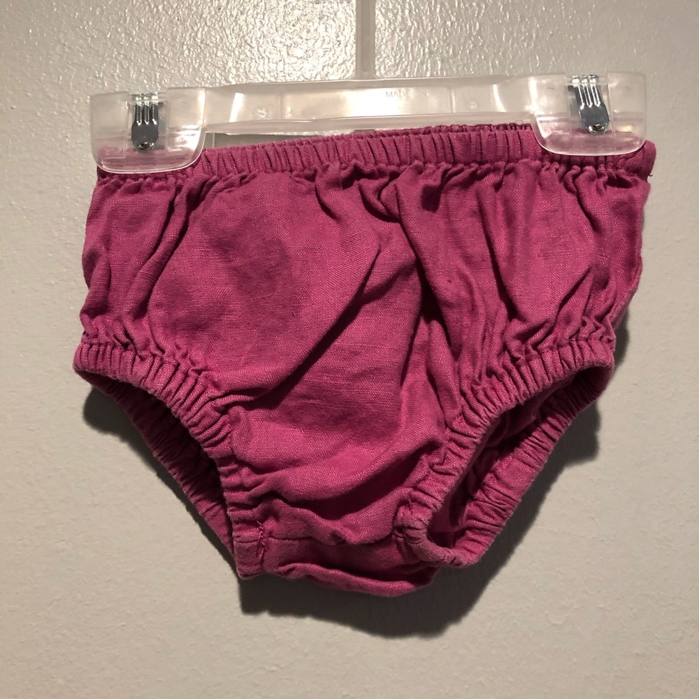 Janie and Jack Pink Linen Bloomers 6-12m